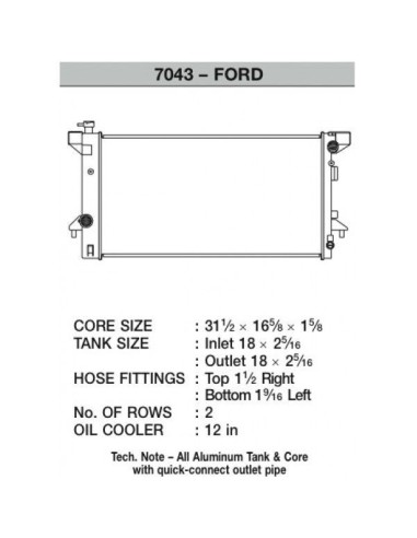 CSF Wärmetauscher Wasserkühler für Ford F-150 (MK12) Raptor CSF RACE 12. Gen ('08 - '14)