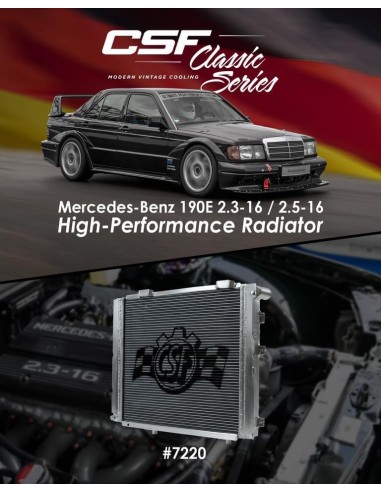 CSF Race Radiator for Mercedes Benz 190E (W201) 2.3-16 / 2.5-16 incl. EVO I & EVO II CSF RACE 190E 2.5 16V EVO II, 173 KW / 2...