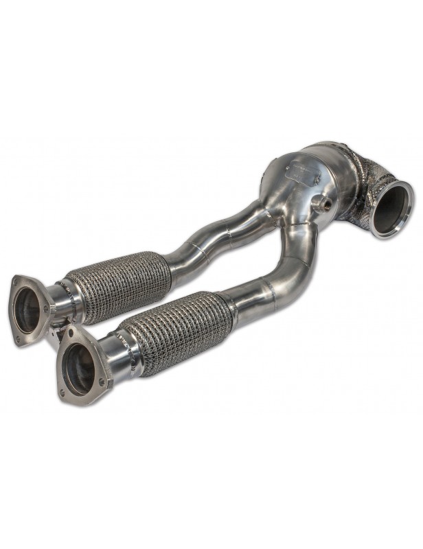 HJS ECE Tuning Downpipe for Audi RS3 (8V) / TT RS (8S) HJS MOTORSPORT Downpipe / Sport Catalyst