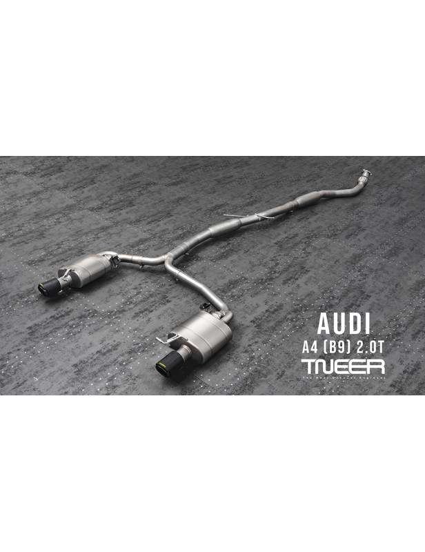TNEER exhaust for Audi A4 (B9) 2.0 TFSI TNEER Exhaust with Valve